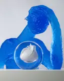 Lukáš Novák, Sloth, 2024, object (fused glass sculpture)