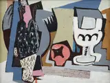 Emil Filla, Still Life with a Goblet, 1928, mixed media (oil, enamel, sand) on canvas