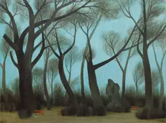 Vlastimil Beneš, Trees in the Park, 1969, oil on canvas