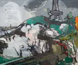 Jan Smetana, Petřín in Spring, 1963, oil on canvas