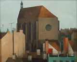 Vlastimil Beneš, The Church of Our Lady of the Snows, 1968, oil on canvas