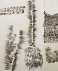 Marian Bogusz, Flame III, 1970, mixed media (oil, soot) on canvas