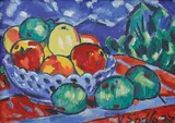 Václav Špála, Still Life with Fruit, 1937, oil on cardboard