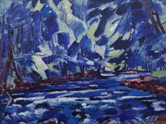 Václav Špála, Rapids on the Orlice River, 1928, oil on canvas