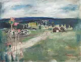Josef Jira, Horní Kvilda, 1989, oil on canvas