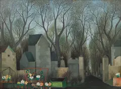 Vlastimil Beneš, The Olšany Cemetery, 1957–1961, oil on canvas