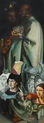 Josef Liesler, Dürer, Vaeltl, Liesler or else: Forgive me, Dürer 1., 1987, oil on wood panel