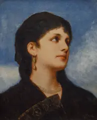 Gabriel von Max, Girl with Pearls, 1890s, oil on canvas