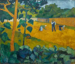Otakar Kubín, Harvest, before 1910, oil on canvas