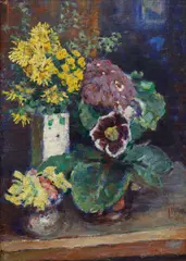 Ludvík Kuba, Still Life with Flowers, 1941, oil on canvas