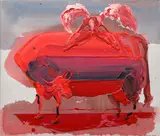 Michael Rittstein, Angel on a Cow, 2010, acrylic on canvas