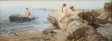 Beneš Knüpfer, Curious Nymphs, 1891, oil on canvas