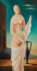 František Malý, After a Bath, 1959, oil on cardboard