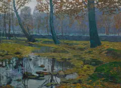 Antonín Hudeček, The Okoř Stream in Autumn, 1903–1905, oil on canvas