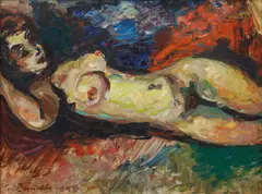 Jan Bauch, Lying Nude, 1947, oil on canvas