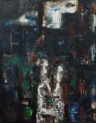 Josef Jira, Lovers with a Butterfly, 1975–1976, oil on canvas