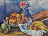 Vincenc Beneš, Still Life with Fruit and a Rose