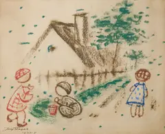 Josef Čapek, Children, 1933–1935, pastel on handmade paper