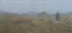 Pasture in the Fog by Tavík František Šimon, 1899, oil on canvas, sold Nov 2024