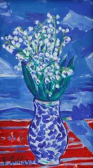 Václav Špála, Lilies of the Valley in a Vase, 1942, oil on canvas