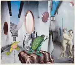 Adolf Hoffmeister, Love Lane, 1973, collage on paper