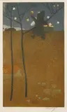 Vojtěch Preissig, Večerníček, circa 1905, mixed media (colour aquatint, etching) on paper