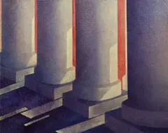 Jiří Štourač, Between the Columns, 2024, oil on canvas