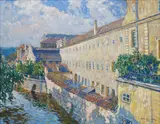 Ota Bubeníček, At the Knights of the Cross Monastery, 1909, oil on cardboard