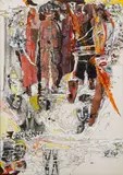 Jaroslav Serpan, K 17, 1975, mixed media (collage, ink, watercolor, gouache) on paper