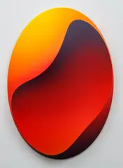 Jan Kaláb, Burning Ellipse 522, 2022, object (acrylic on canvas, modified stretcher)