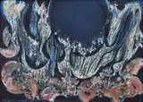 Bohdan Kopecký, Descent into the Depths, 1973, mixed media (oil, carborundum dust) on canvas