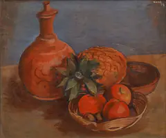 Georges Kars, Still life with a Carafe and Pineapple, 1929, oil on canvas
