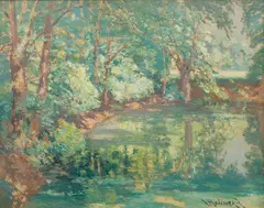 Vaclav Radimsky, Reflection, circa 1930, oil on cardboard