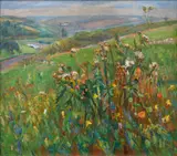 Zdeněk Sýkora, The Louny Landscape, 1953, oil on canvas