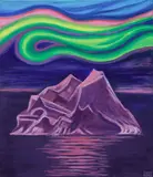 Jaroslav Róna, Iceberg in the Northern Lights, 2025, oil on canvas