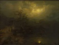 August Piepenhagen, In the Moonlight, 1850s, oil on canvas