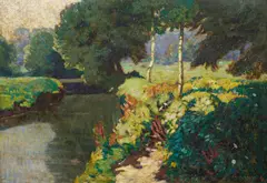 Martin Benka, Morning in Slovácko, 1913–1915, oil on cardboard