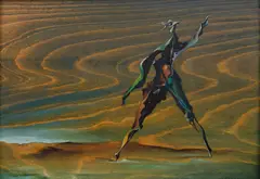 Joseph Istler, Figure, 1947, oil on wood panel