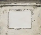 Čestmír Kafka, Message, 1968, mixed media (oil, chalk, chamotte) on canvas