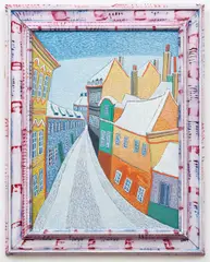 Karel Chaba, Brief Snow, acrylic on canvas laid down on hardboard