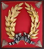 Vincenc Šebor, Laurel Wreath, 1880s, gold and silver