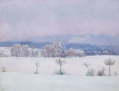 František Kaván, Winter in the Highlands, circa 1910, oil on cardboard
