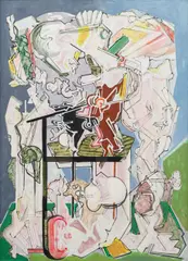Jan Smetana, Teatrum Mundi I, 1988, oil on canvas