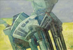 Zbyšek Sion, No Title, 1989, oil on paper laid down on cardboard