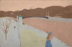 Václav Bartovský, Embankment, 1947, oil on canvas