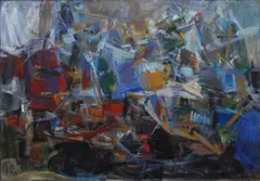 Hella Guth, Portugal, 1962, oil on canvas