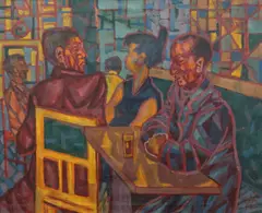 Radim Malát, Café, 1959, oil on canvas