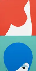 Ladislav Sutnar, Two Venuses, 1969, acrylic on hardboard
