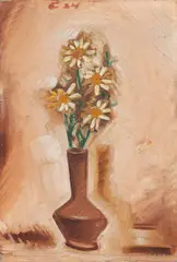 Josef Čapek, Daisies in Vase, 1924, oil on canvas