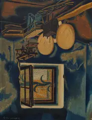 František Hudeček, Storeroom, 1942, oil on plywood